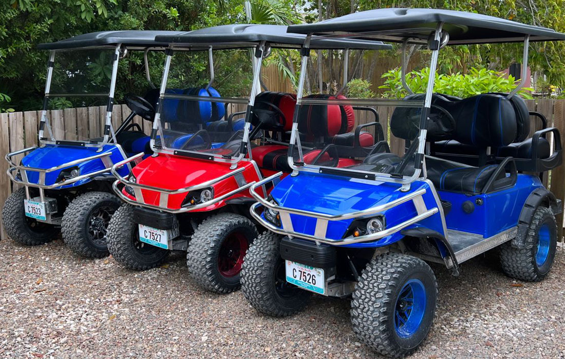 San Pedro Belize golf cart 1